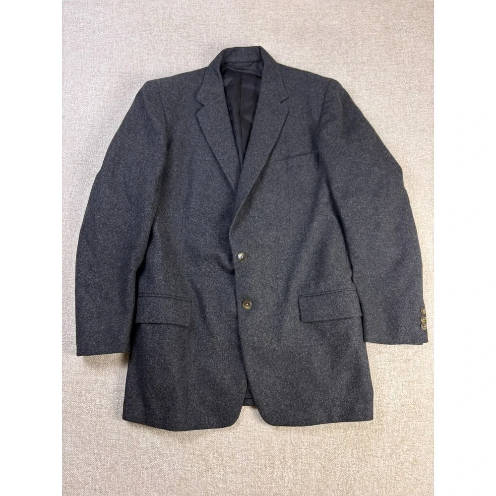 Alexandre of Oxford St London Mens 40R Wool Blazer Sport Coat Charcoal Grey UK